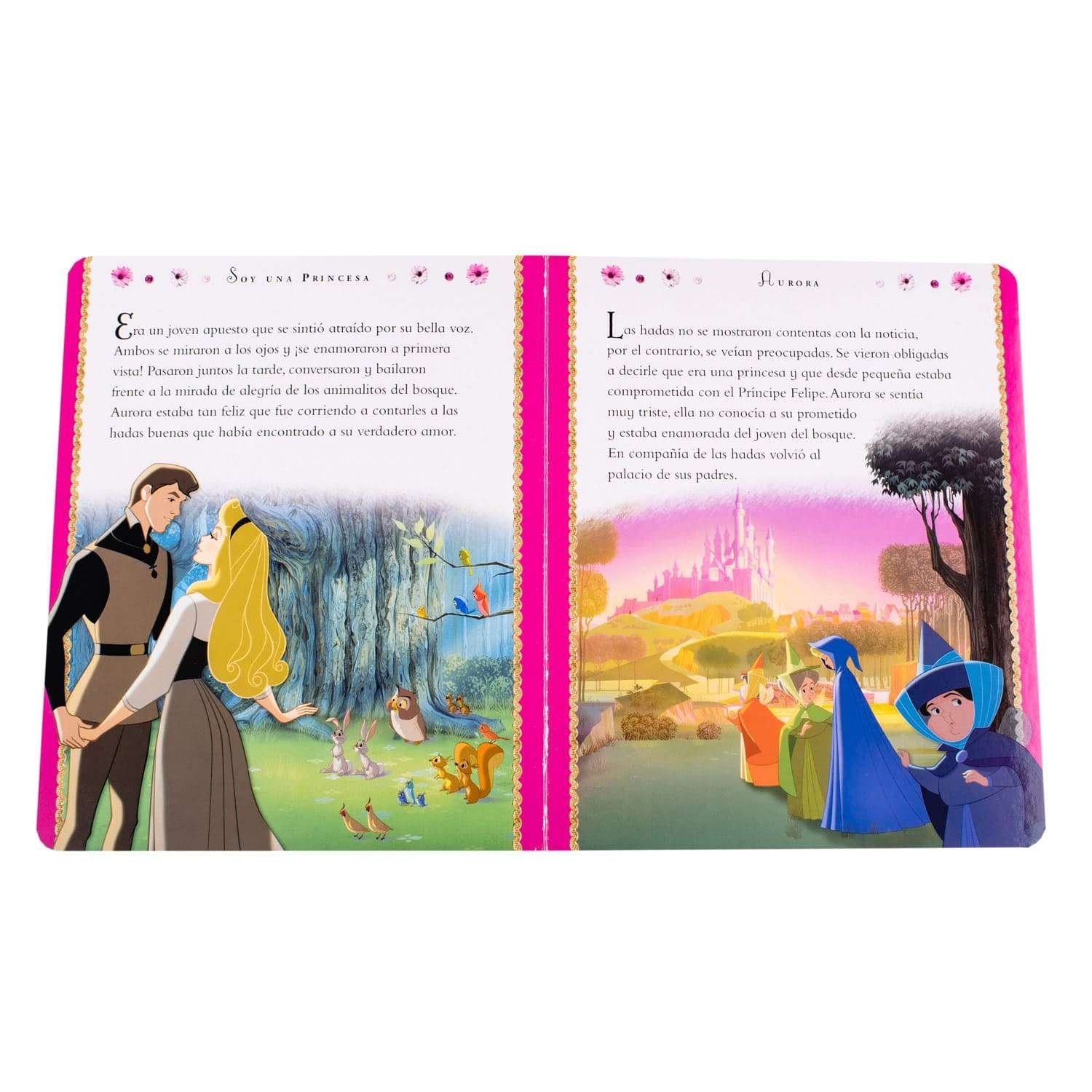 Libro Cuentos Y Aventuras Disney Princesa Cuento Y 4 Figuras