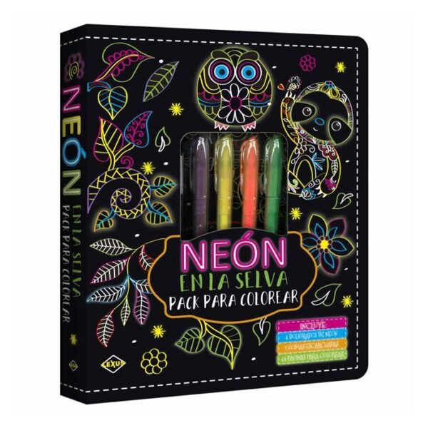 Libro neón en la selva