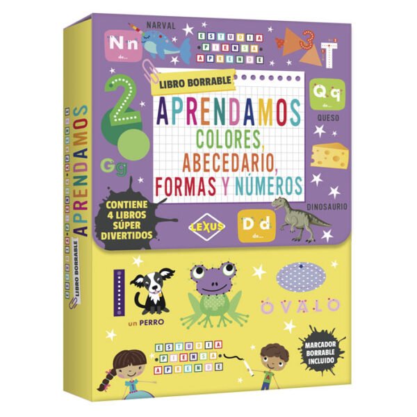 Libro aprendamos colores, abecedario, formas