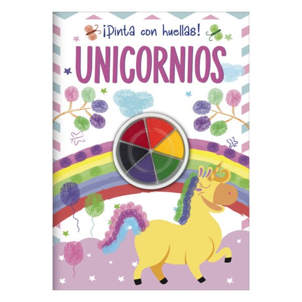 Libro unicornios pinta con huellas
