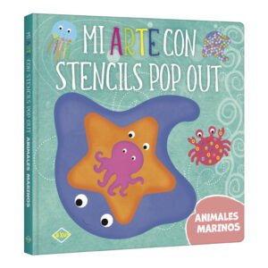 Libro mi arte con stencils animales marino