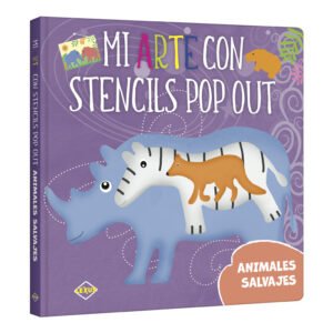 Libro mi arte con stencils animales salvajes