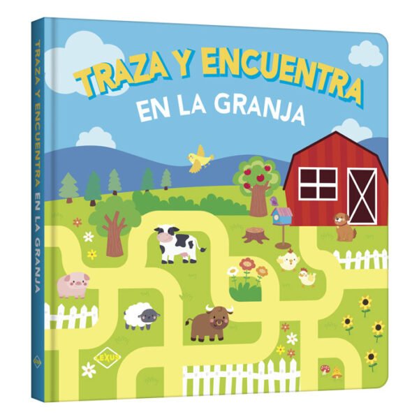 Libro traza y encuentra en la granja