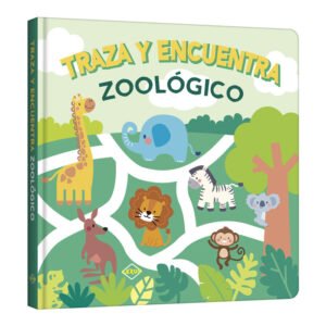 Libro traza y encuentra zoológico