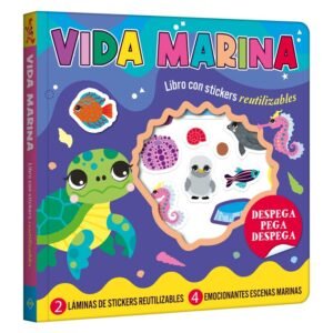 Libro Vida Marina con stickers