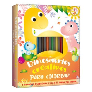 Libro dinosaurios creativos para colorear