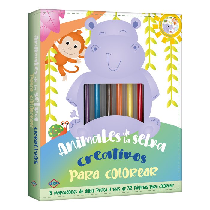 Libro Animales de la Selva creativos para colorear